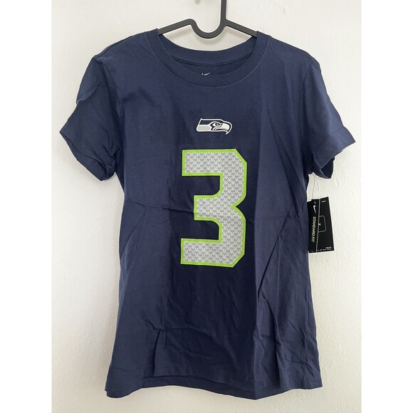 Nike Seattle Seahawks Russell Wilson #3 Football Tee Women’s Medium NFL New - Picture 4 of 4